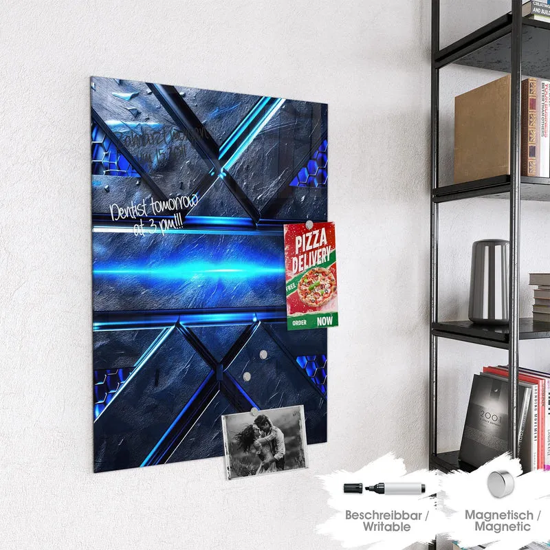 Magnettafel - Blauer Lichtstreifen