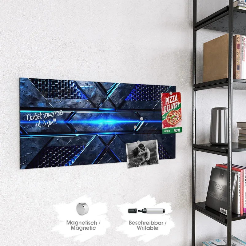 Magnettafel - Blauer Lichtstreifen