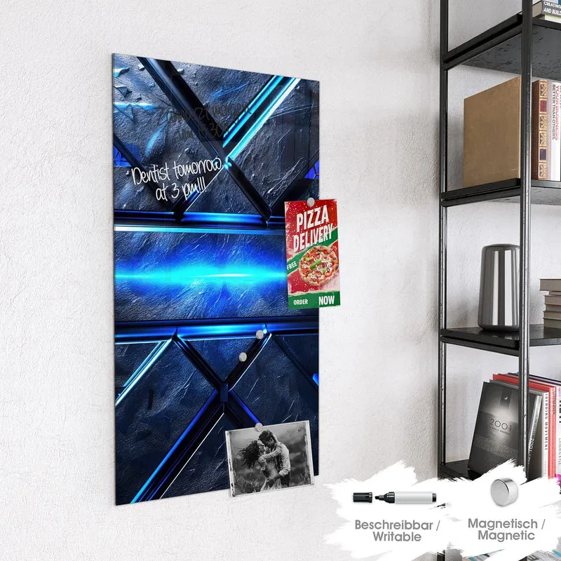 Magnettafel - Blauer Lichtstreifen