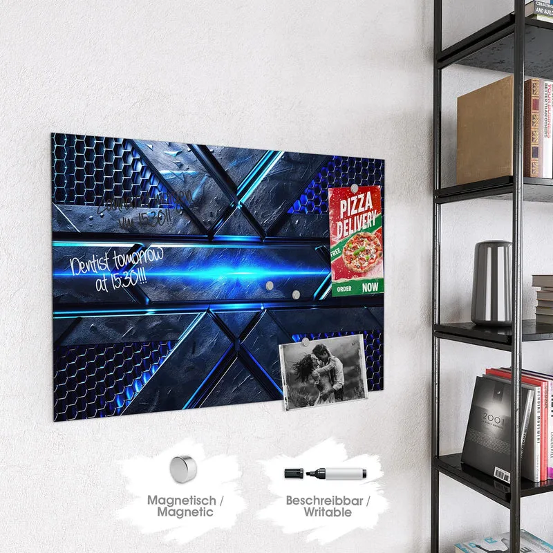 Magnettafel - Blauer Lichtstreifen