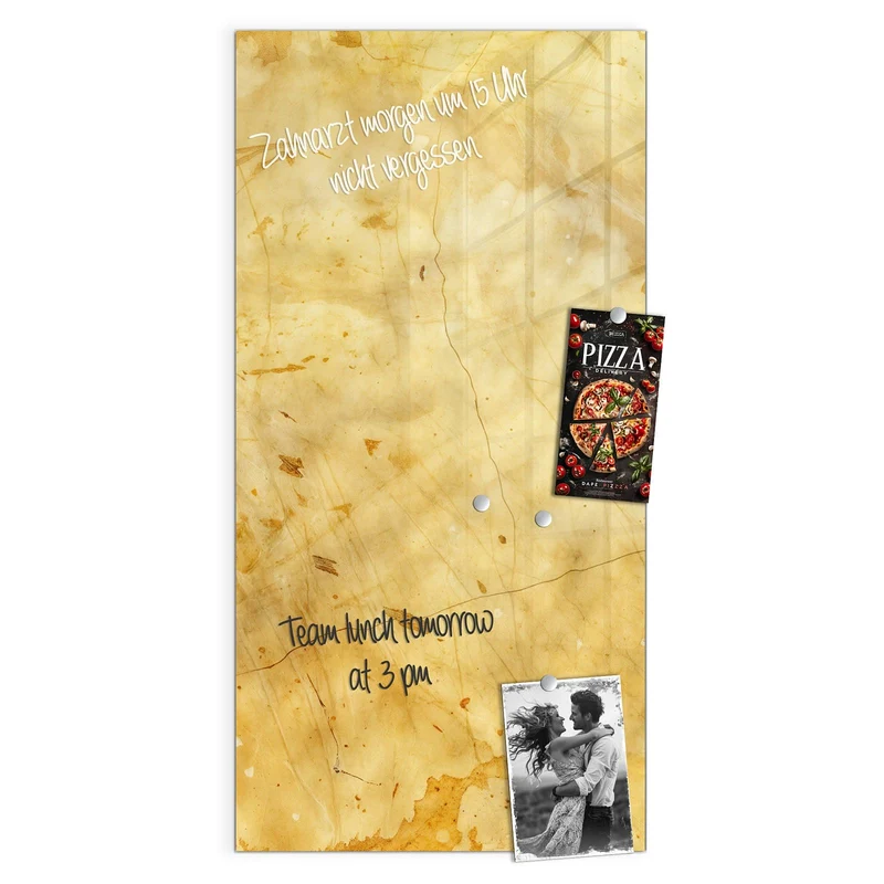 Magnettafel - Honiggelber Marmor