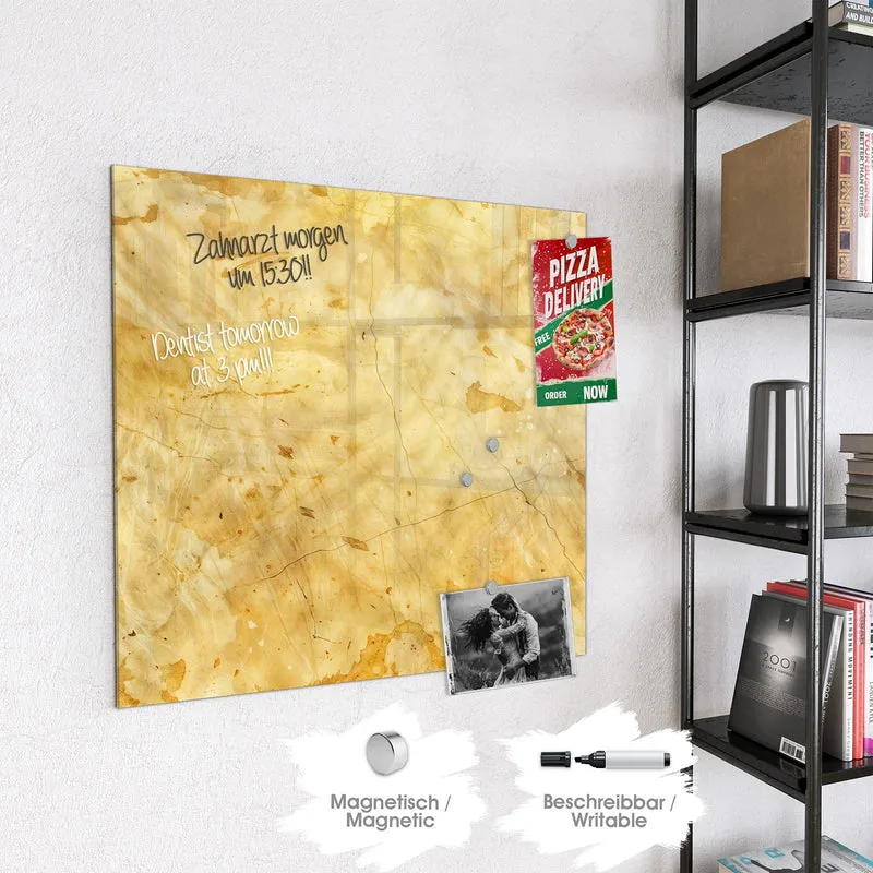 Magnettafel - Honiggelber Marmor