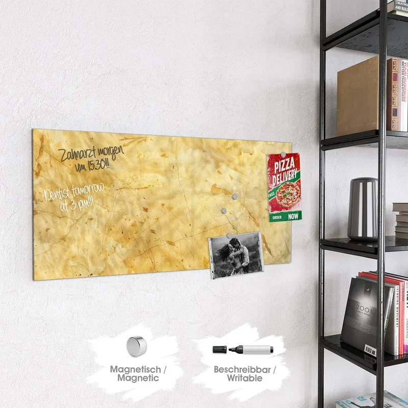 Magnettafel - Honiggelber Marmor