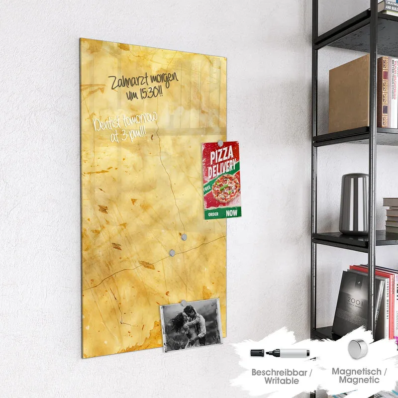 Magnettafel - Honiggelber Marmor