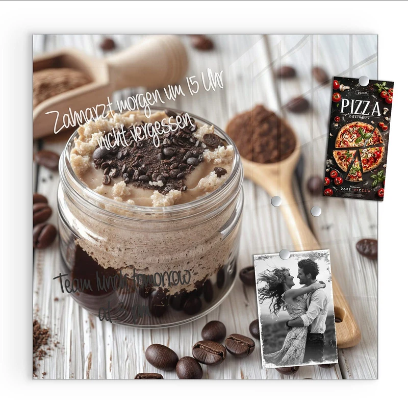 Magnettafel - Kaffeedessert im Glas