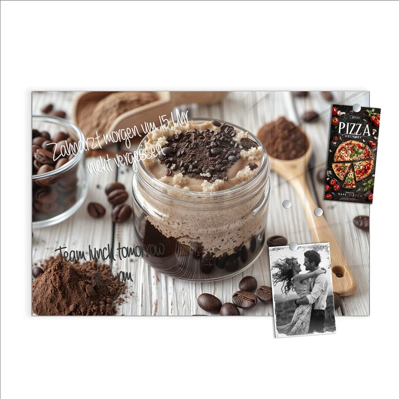 Magnettafel - Kaffeedessert im Glas
