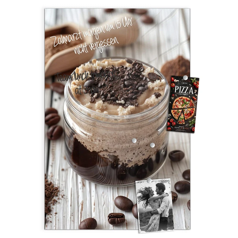 Magnettafel - Kaffeedessert im Glas