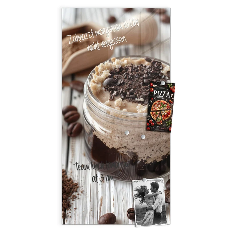 Magnettafel - Kaffeedessert im Glas
