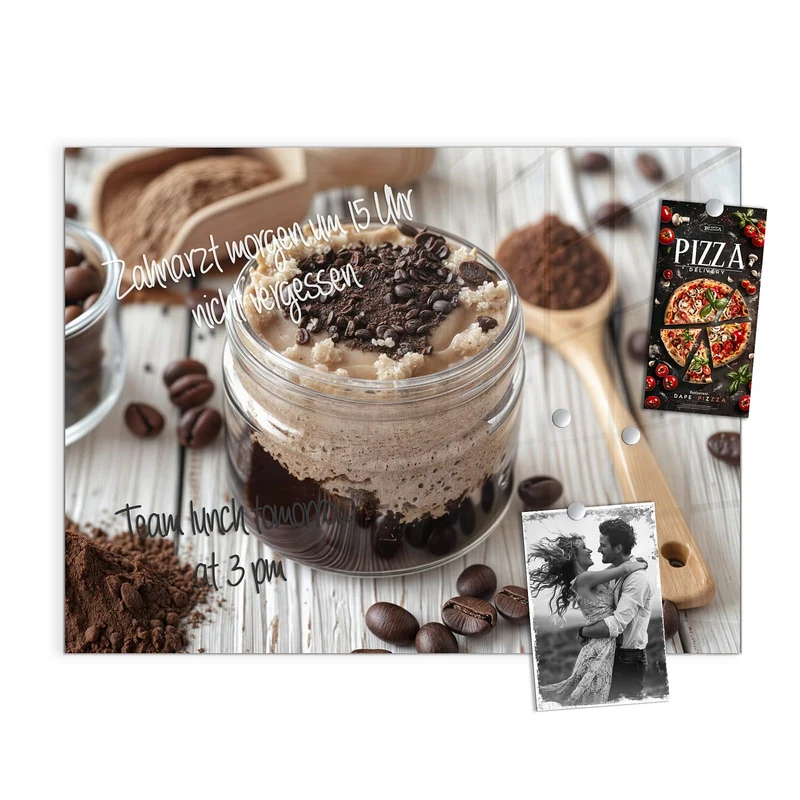 Magnettafel - Kaffeedessert im Glas