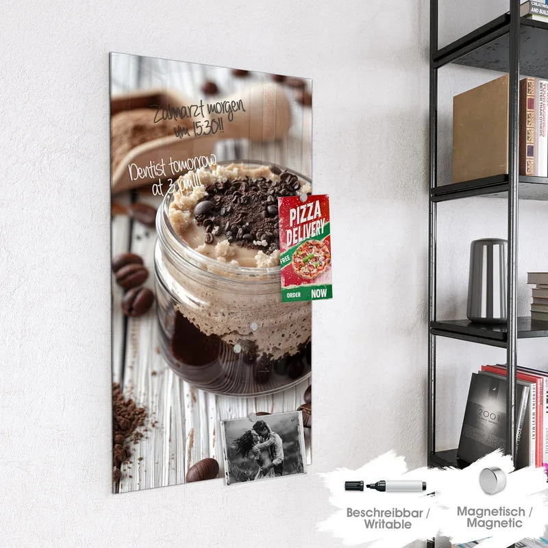 Magnettafel - Kaffeedessert im Glas