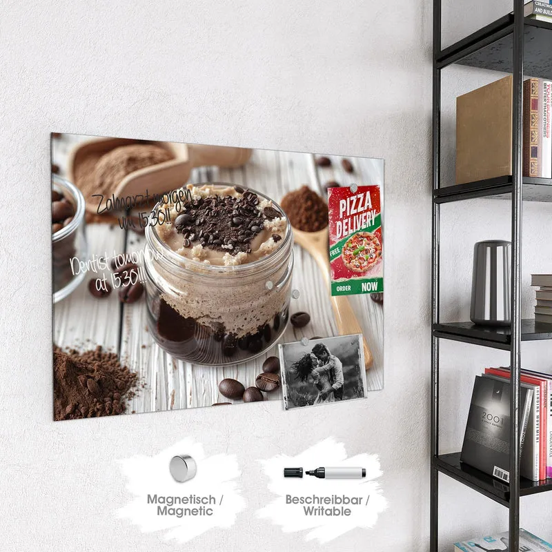 Magnettafel - Kaffeedessert im Glas