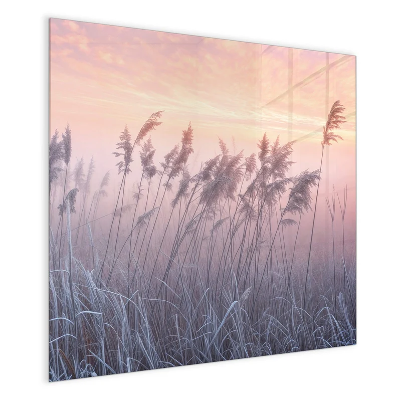 Magnettafel - Schilf im Morgenrot