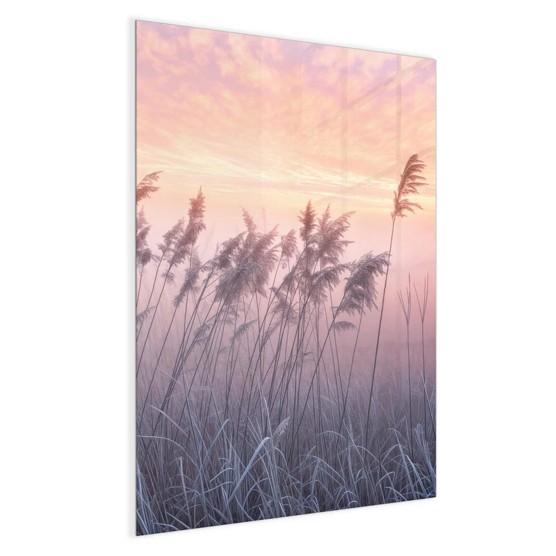Magnettafel - Schilf im Morgenrot