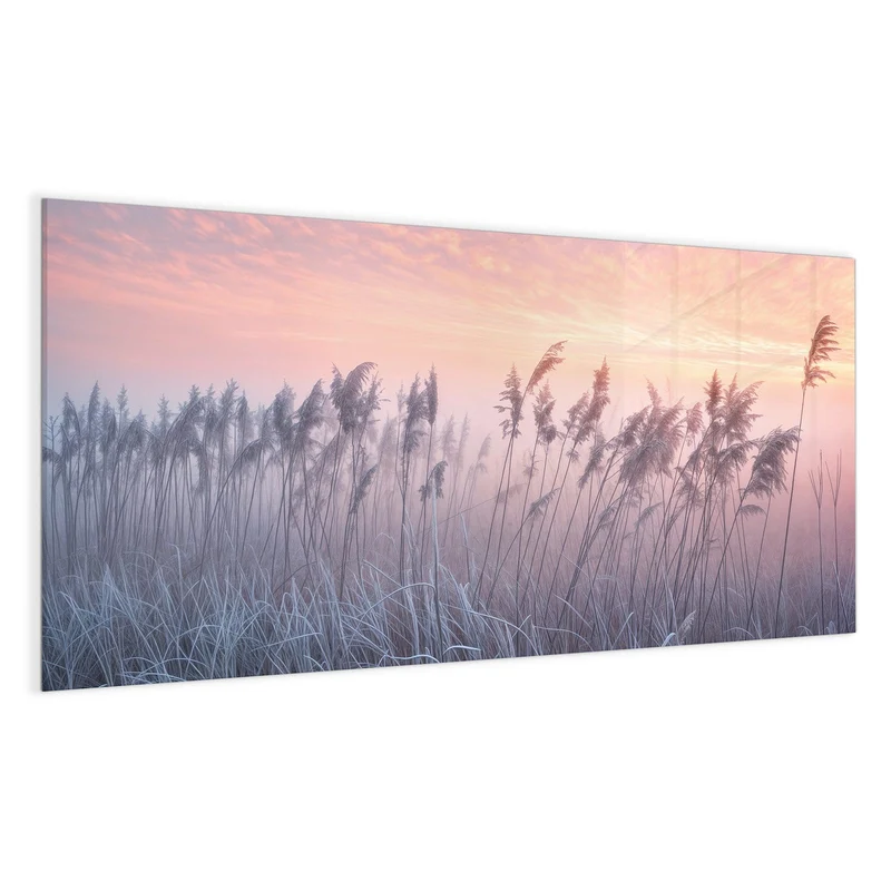 Magnettafel - Schilf im Morgenrot