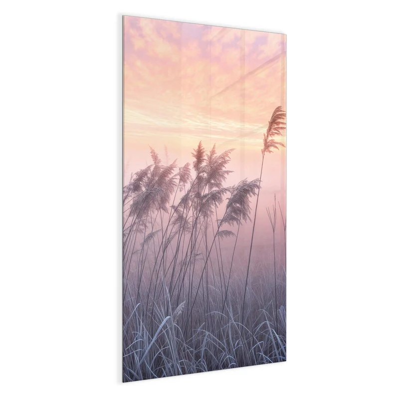 Magnettafel - Schilf im Morgenrot