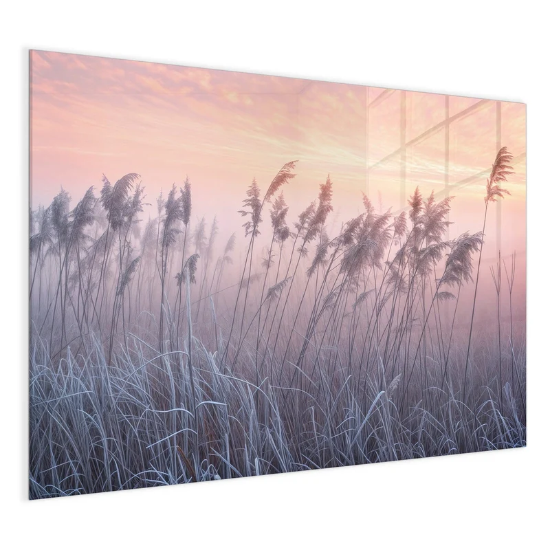 Magnettafel - Schilf im Morgenrot