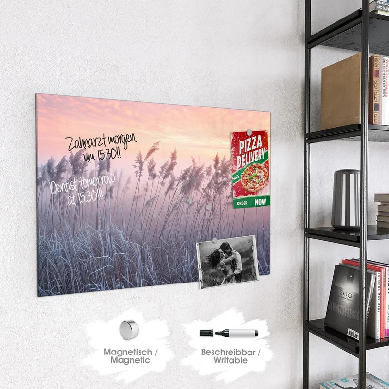 Magnettafel - Schilf im Morgenrot