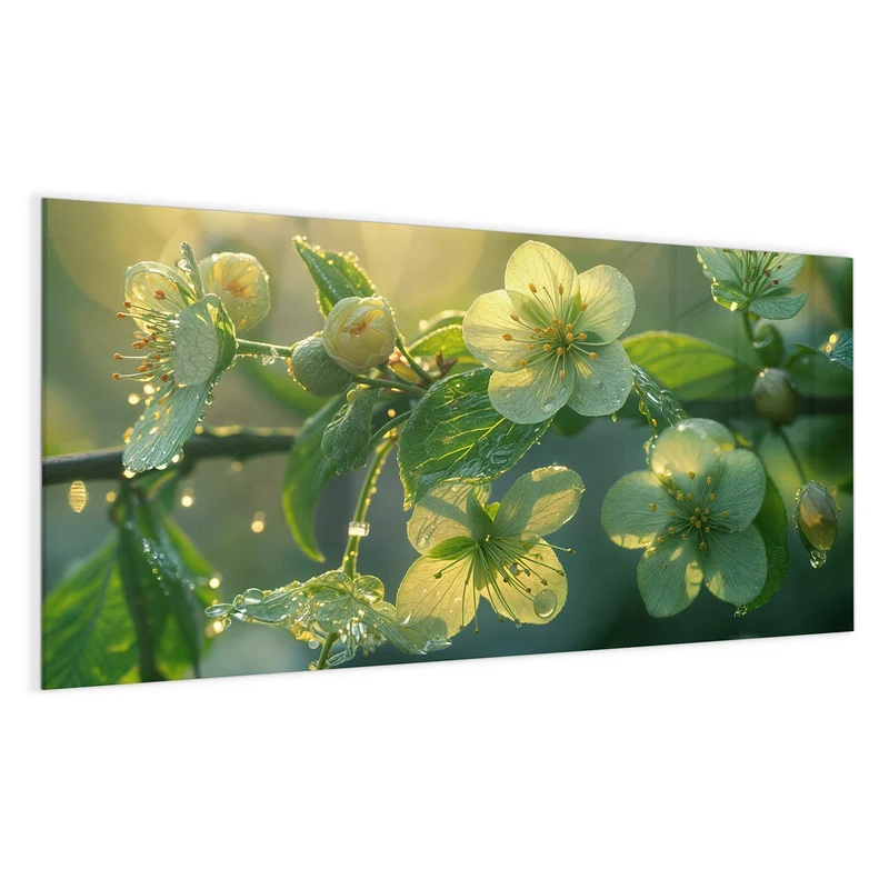 Magnettafel - Blüten mit Morgentau