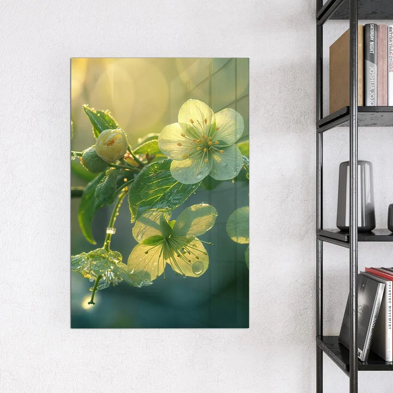 Magnettafel - Blüten mit Morgentau