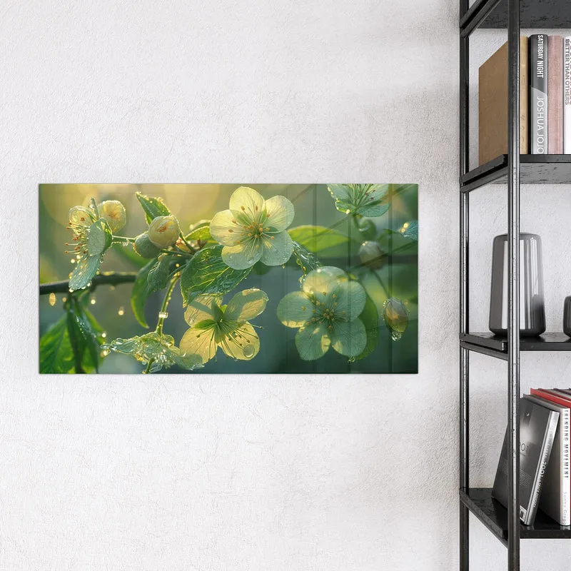 Magnettafel - Blüten mit Morgentau