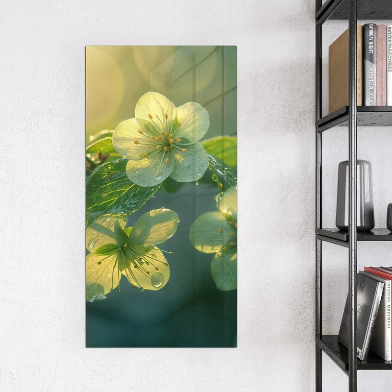 Magnettafel - Blüten mit Morgentau