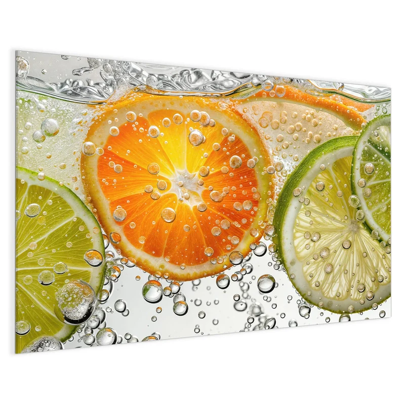 Magnettafel - Zitrusscheiben im Wasser