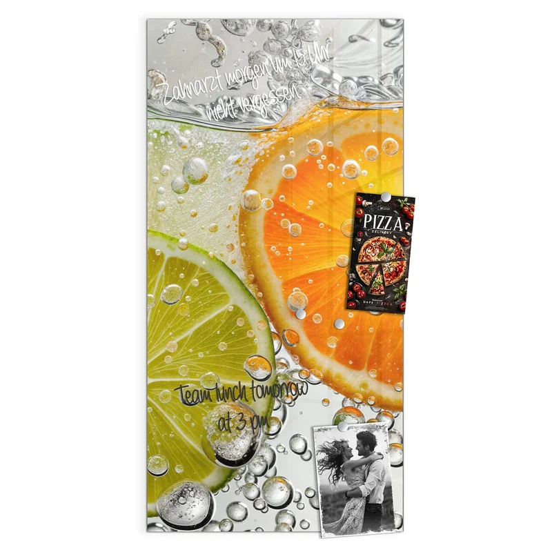 Magnettafel - Zitrusscheiben im Wasser