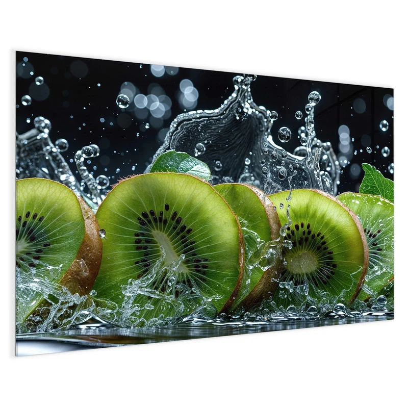 Magnettafel - Kiwischeiben im Spritzer