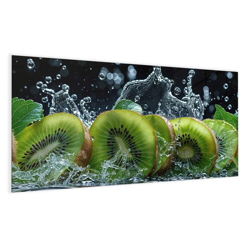 Magnettafel - Kiwischeiben im Spritzer