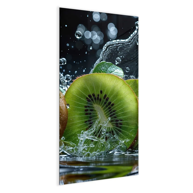 Magnettafel - Kiwischeiben im Spritzer