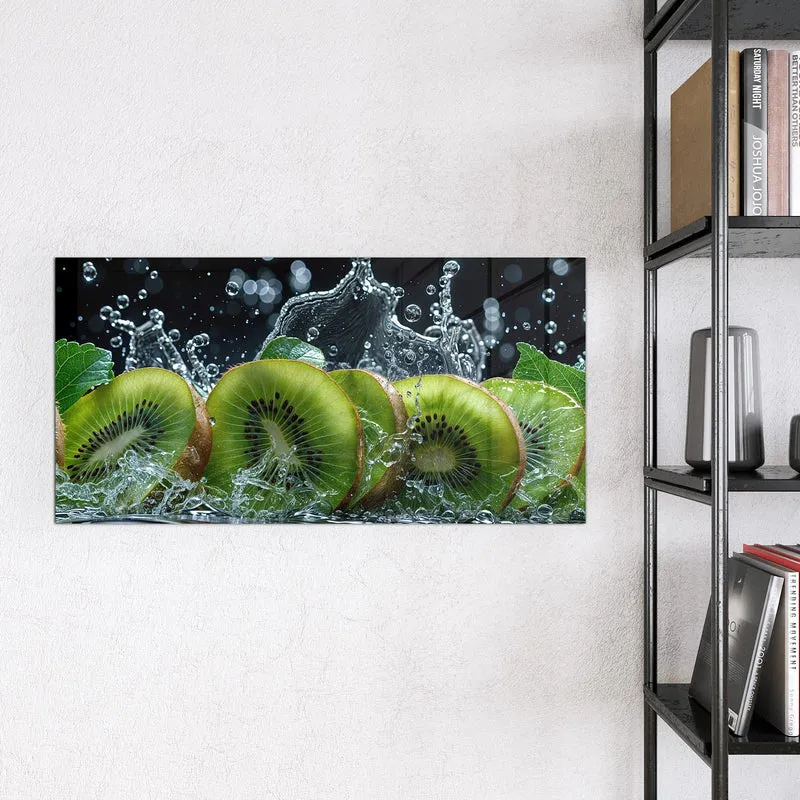 Magnettafel - Kiwischeiben im Spritzer