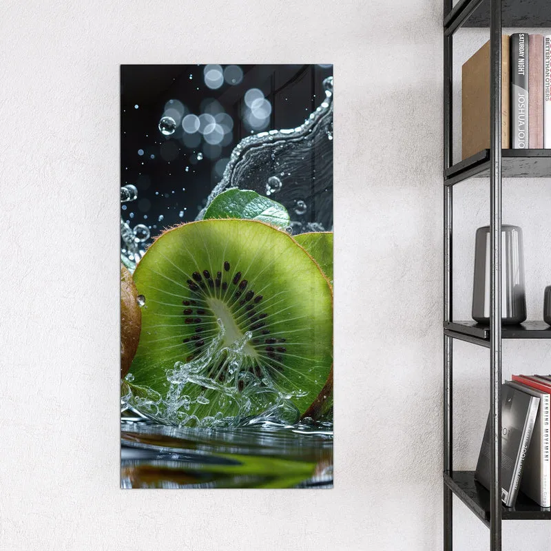 Magnettafel - Kiwischeiben im Spritzer