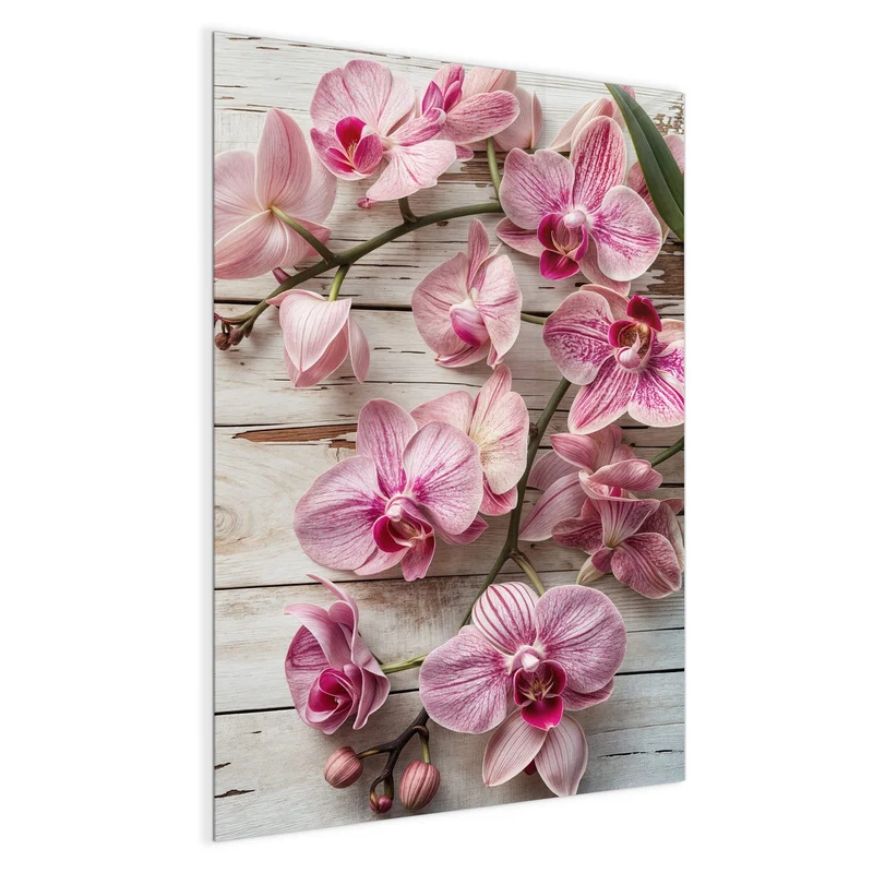 Magnettafel - Orchideen auf Holz