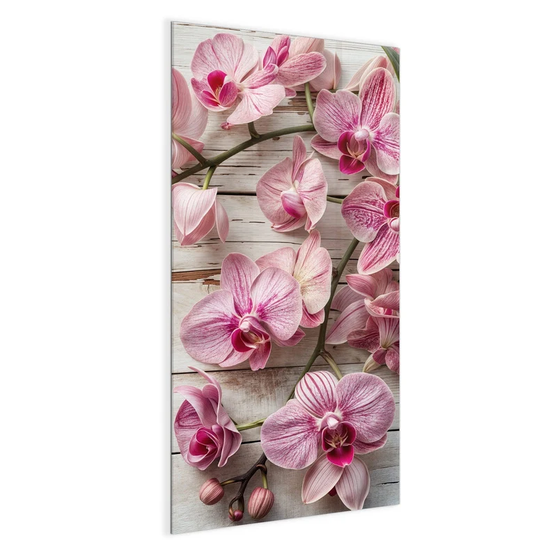 Magnettafel - Orchideen auf Holz