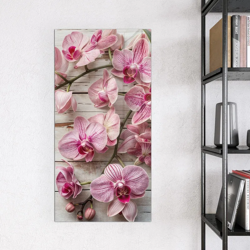 Magnettafel - Orchideen auf Holz