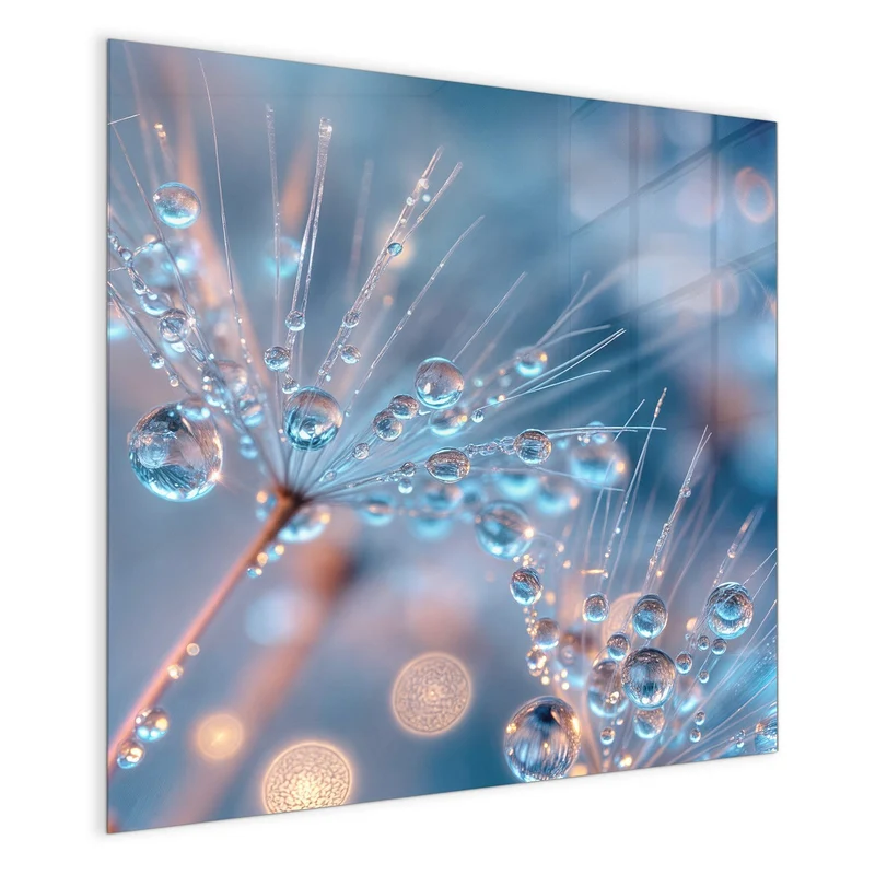 Magnettafel - Tautropfen in Blau