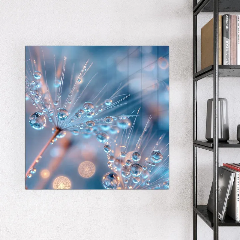 Magnettafel - Tautropfen in Blau
