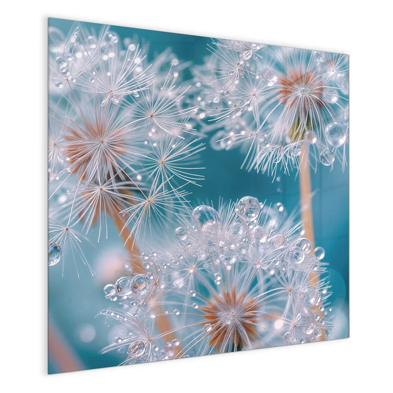 Magnettafel - Pusteblumen mit Tropfen