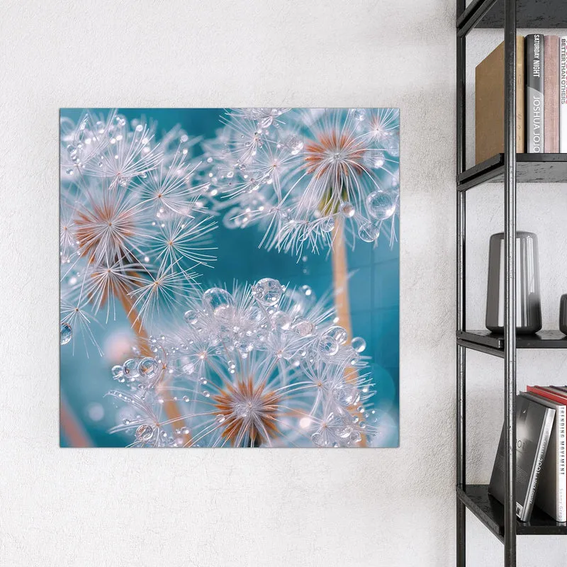 Magnettafel - Pusteblumen mit Tropfen
