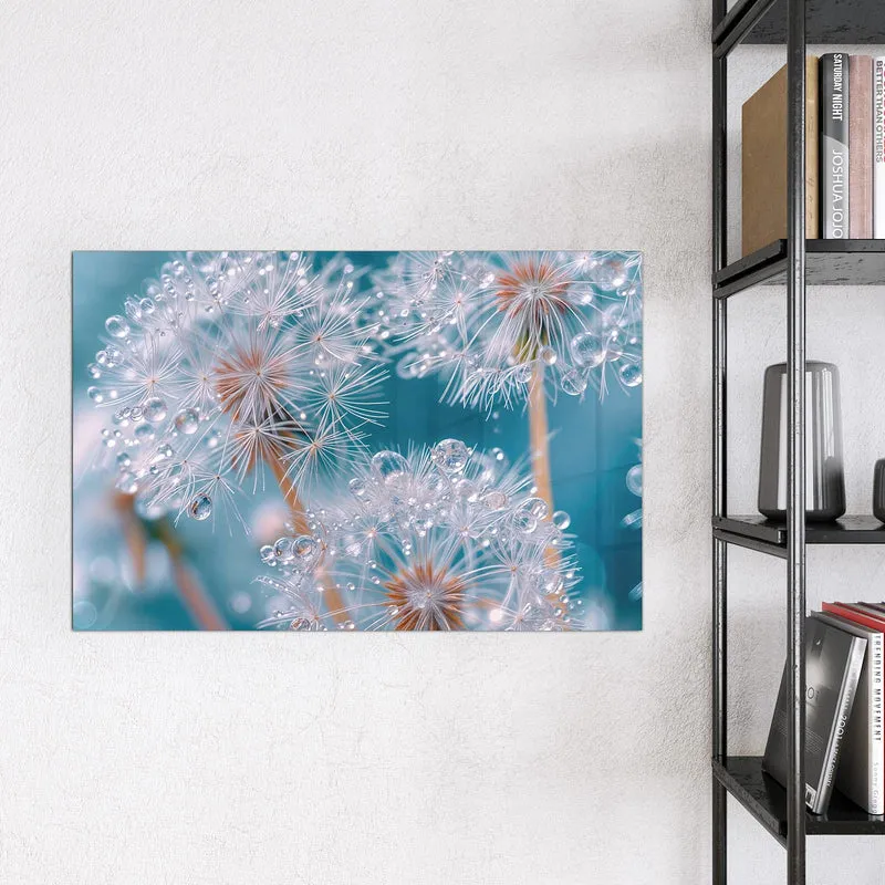 Magnettafel - Pusteblumen mit Tropfen