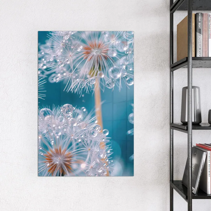 Magnettafel - Pusteblumen mit Tropfen