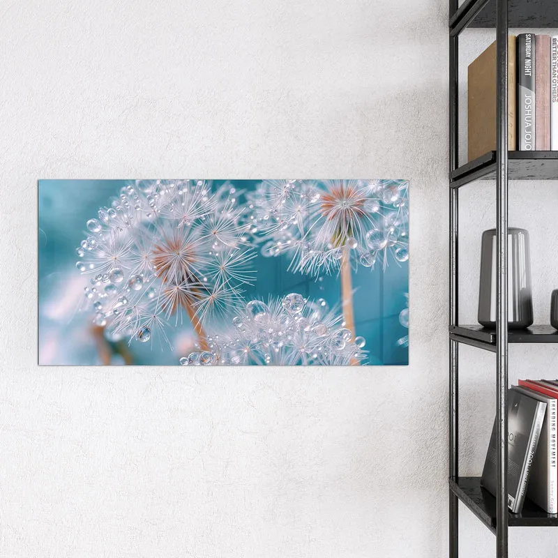 Magnettafel - Pusteblumen mit Tropfen