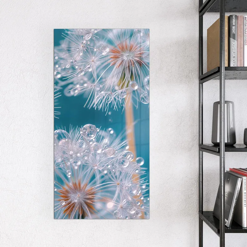 Magnettafel - Pusteblumen mit Tropfen