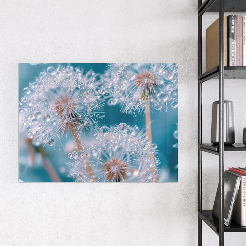 Magnettafel - Pusteblumen mit Tropfen