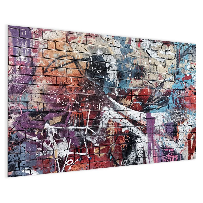 Magnettafel - Graffiti auf Ziegelmauer
