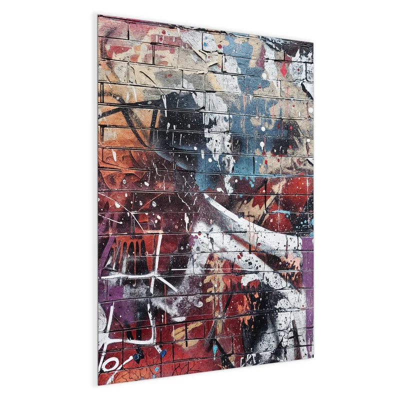 Magnettafel - Graffiti auf Ziegelmauer