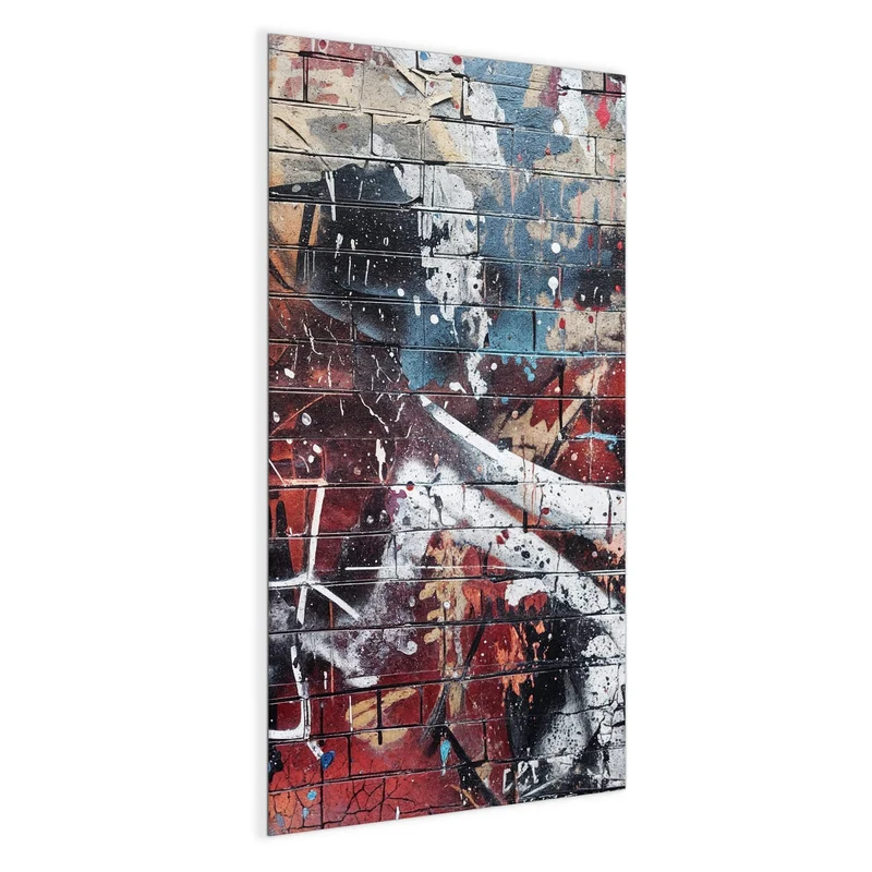 Magnettafel - Graffiti auf Ziegelmauer
