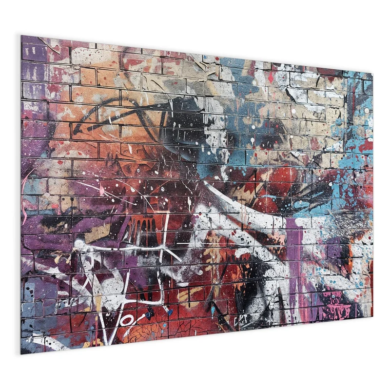 Magnettafel - Graffiti auf Ziegelmauer