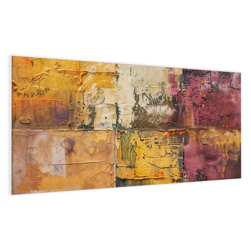 Magnettafel - Papiercollage in Ocker