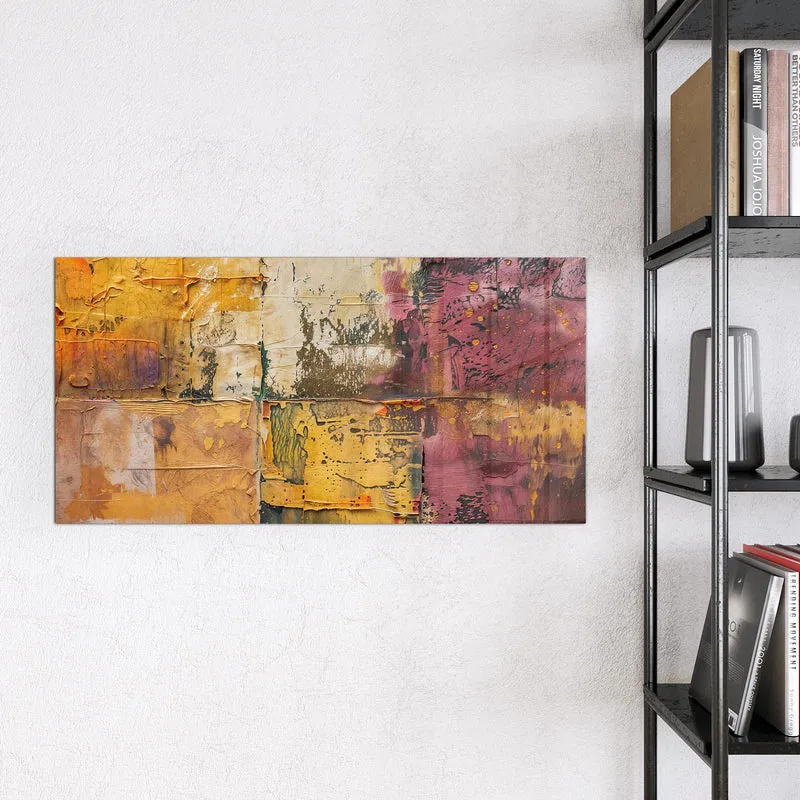 Magnettafel - Papiercollage in Ocker